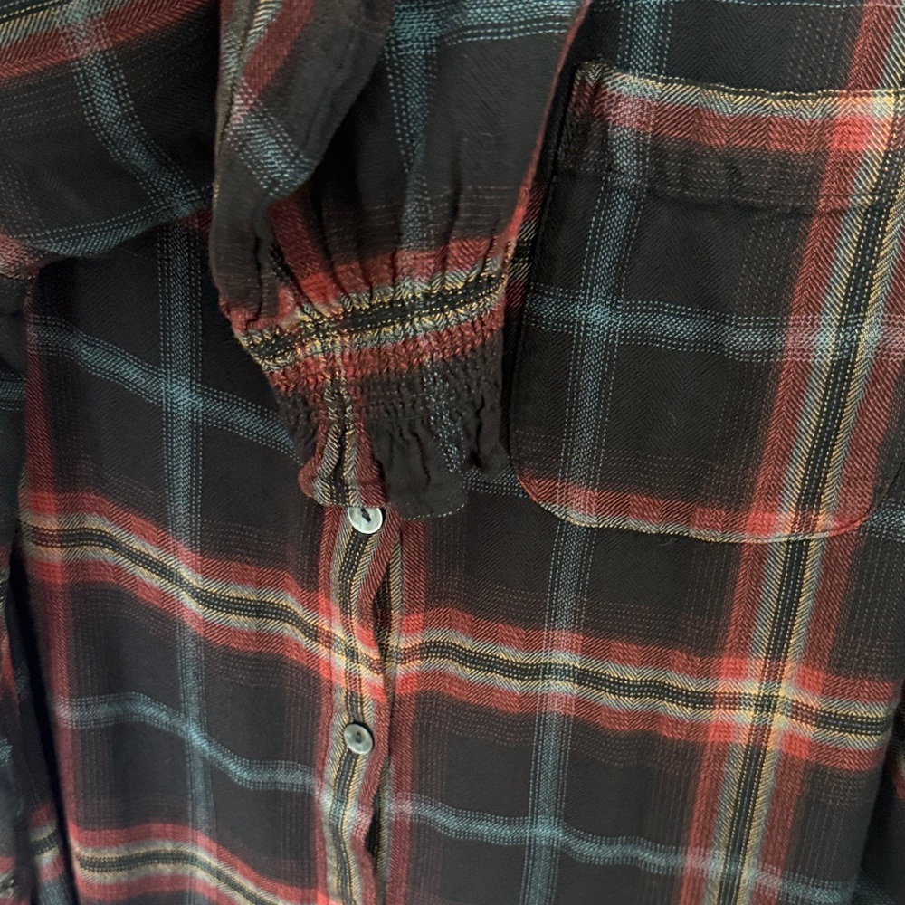 Pendleton Plaid Button Down Blouse - image 5